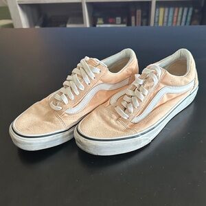 Vans Peach and White Women's Sneakers